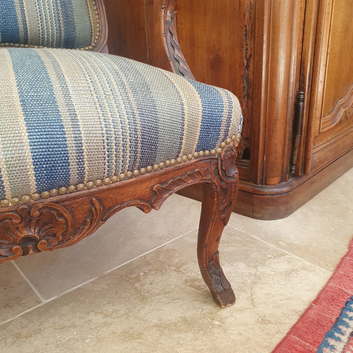Fauteuil " à la Reine " XVIIIe siècle-photo-3