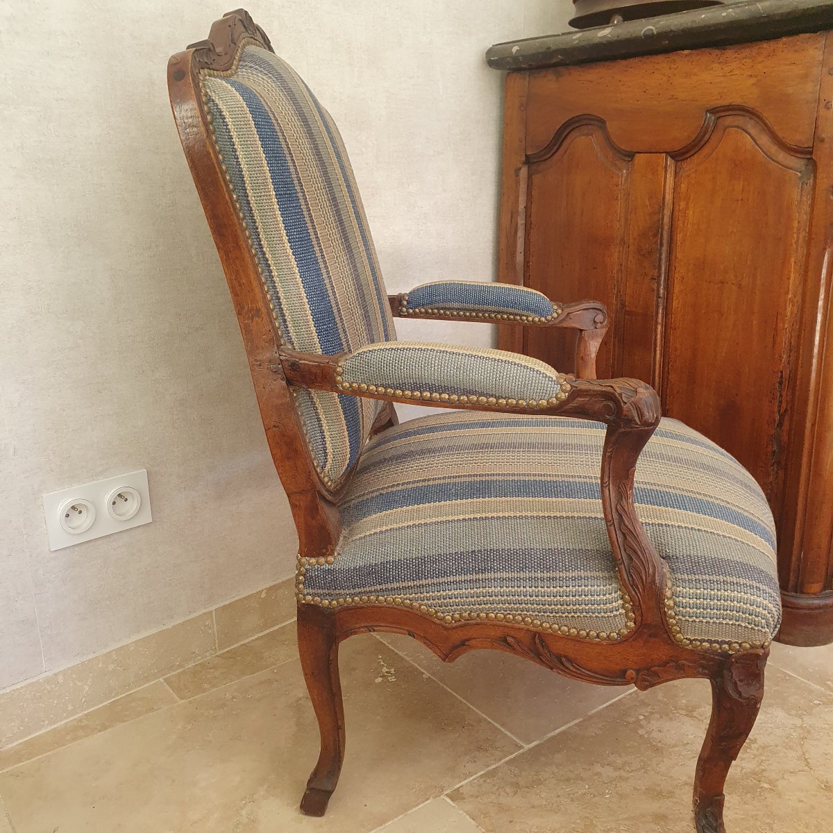 Fauteuil " à la Reine " XVIIIe siècle-photo-4