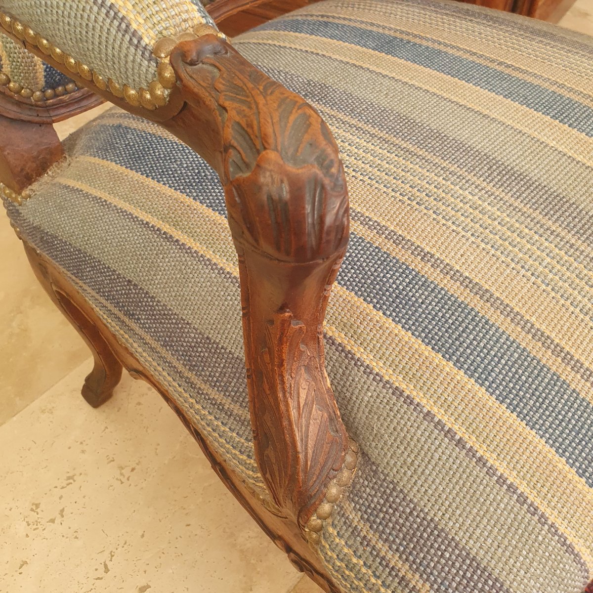 Fauteuil " à la Reine " XVIIIe siècle-photo-7