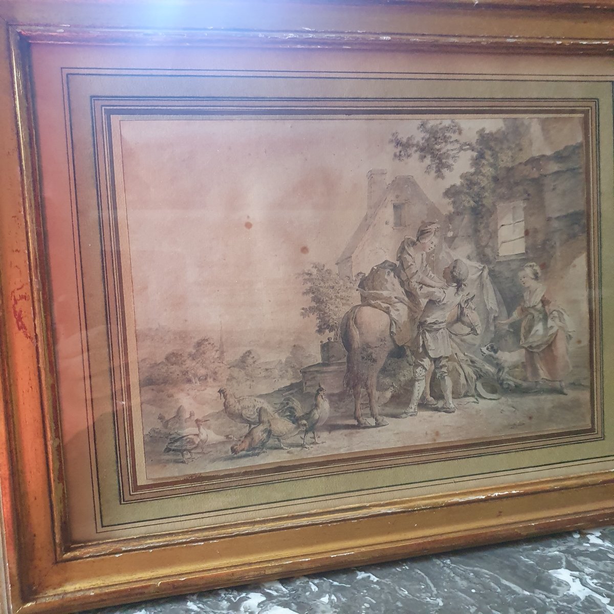"la Halte"  Follower Of Jean Baptiste Huet  18th-photo-2