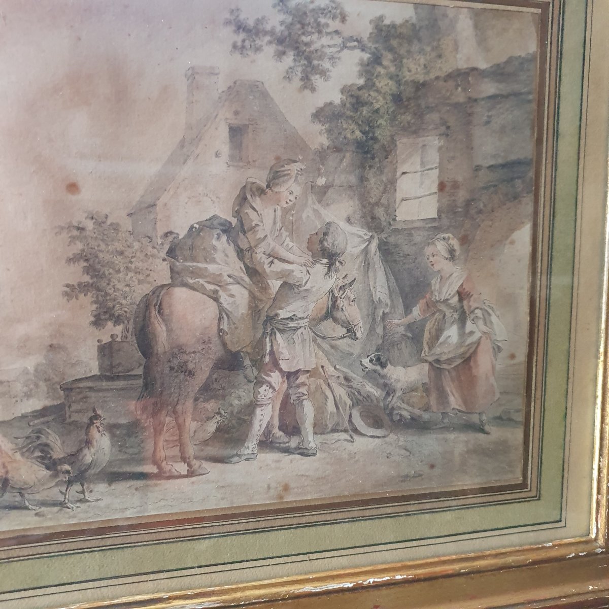 "la Halte"  Follower Of Jean Baptiste Huet  18th-photo-3