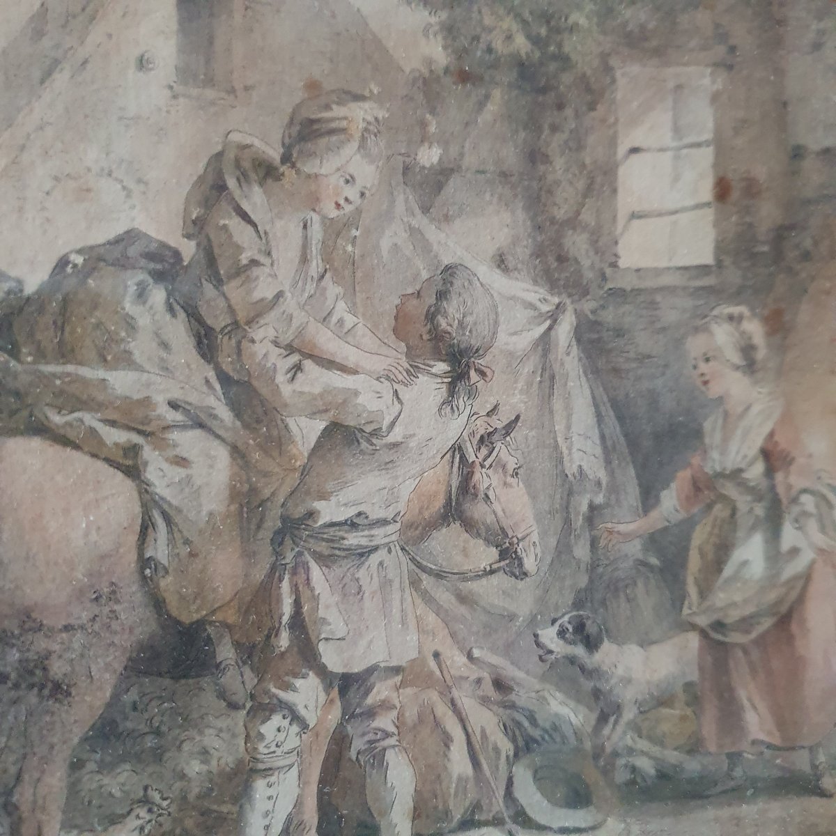 "la Halte"  Follower Of Jean Baptiste Huet  18th-photo-2
