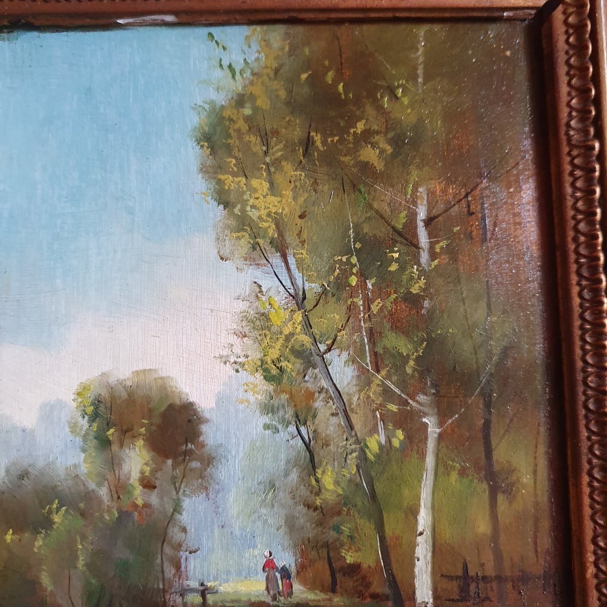 Huile sur panneau XIXe siècle-photo-1