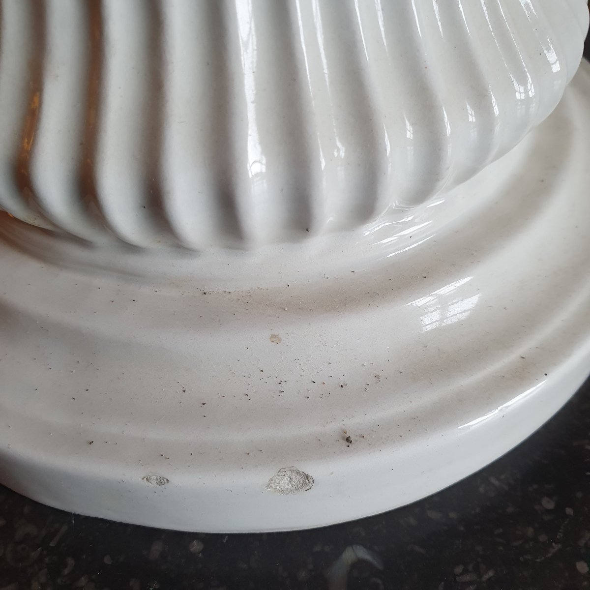 19th-century Earthenware Lamp Base-photo-4