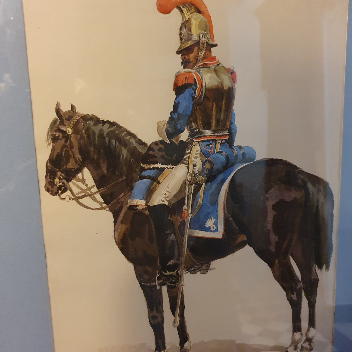Suite de 6 aquarelles de militaires N III -photo-3