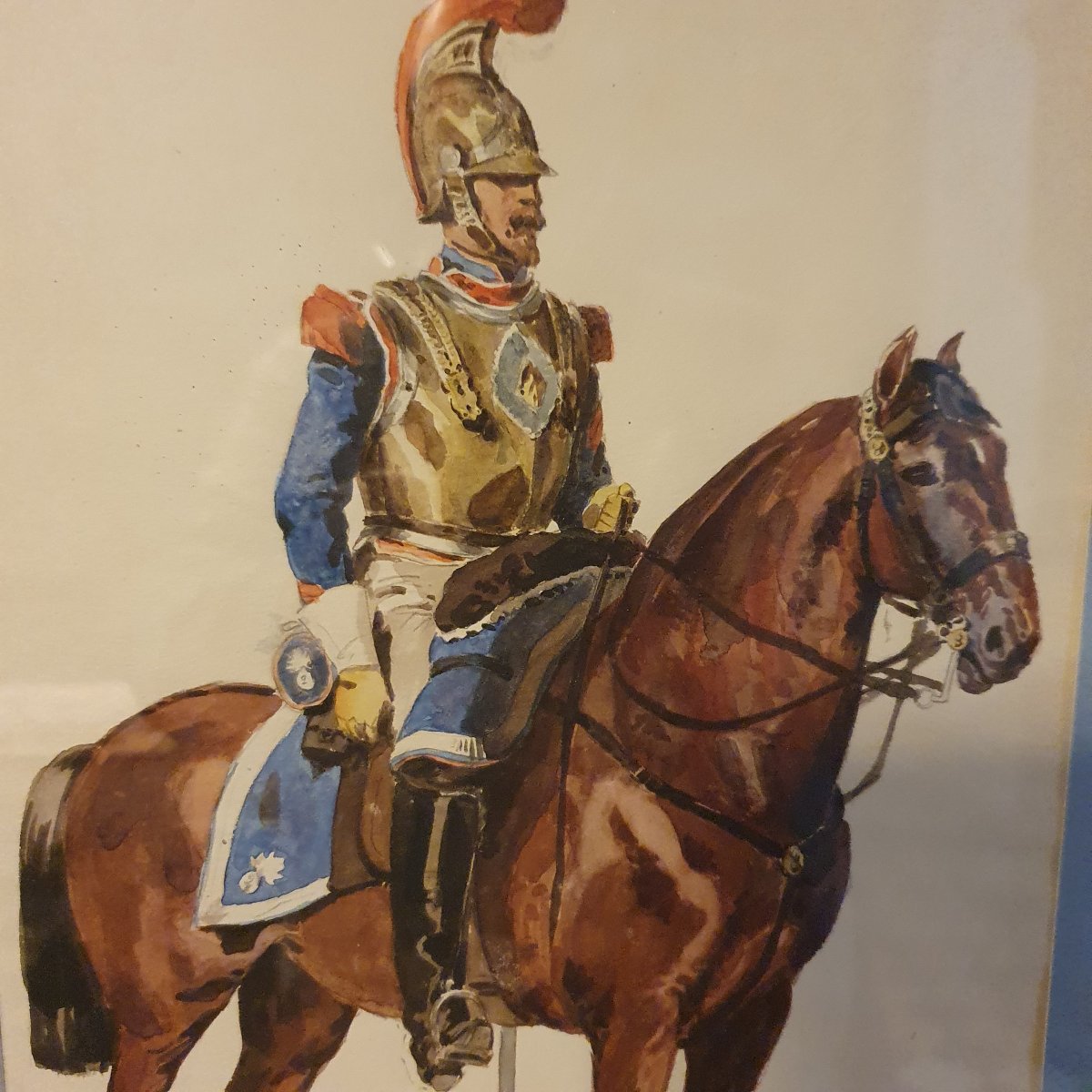 Suite de 6 aquarelles de militaires N III -photo-6