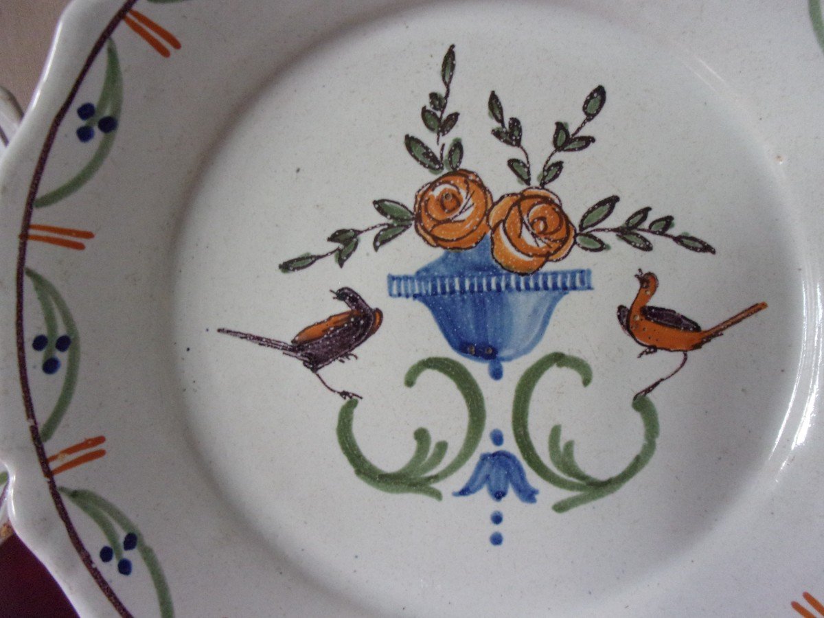 Pair Of Earthenware Plates From Nevers-photo-2