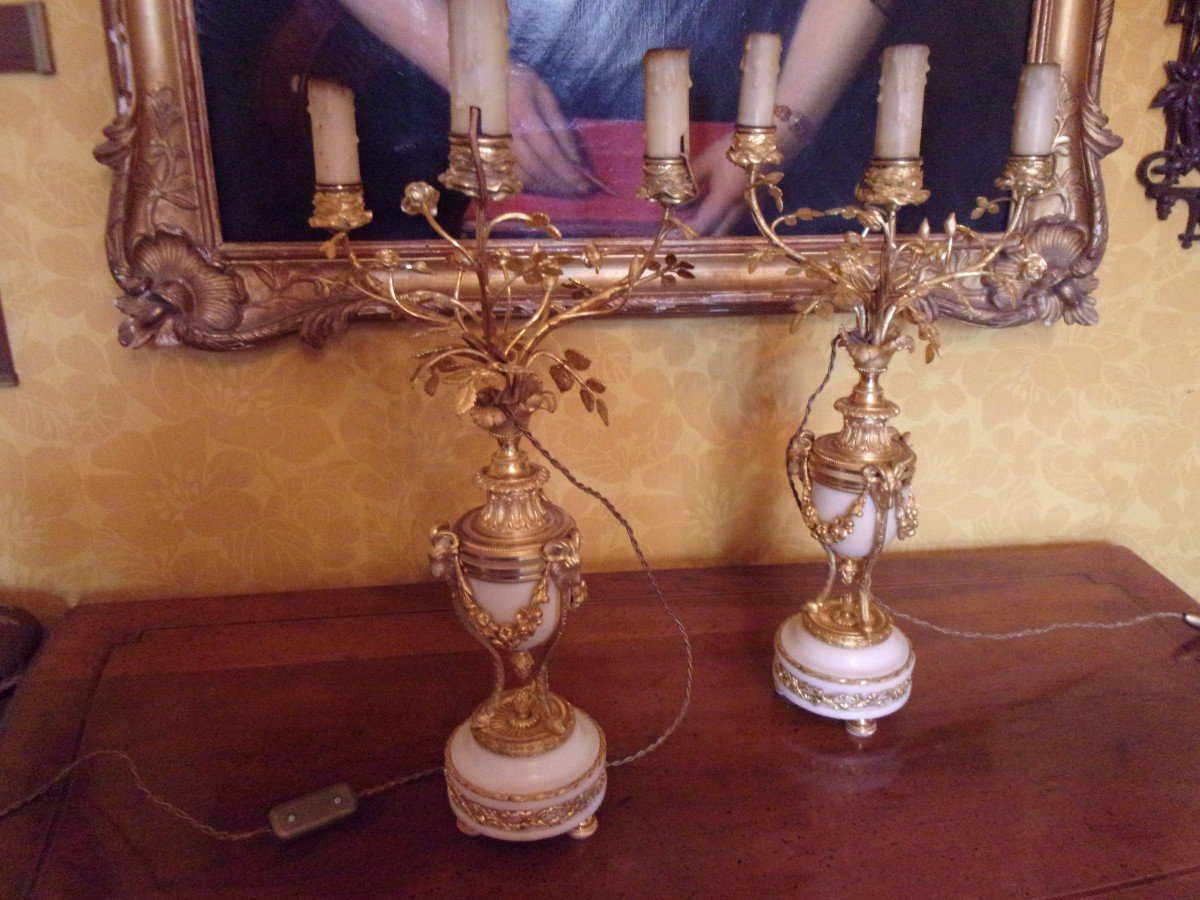 Pair Of Candelabra With 3 Branches-photo-2