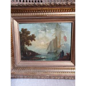 Huile sur panneau XIXe siècle