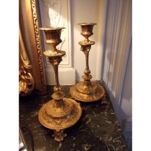 Pair Of 19th Candlesticks