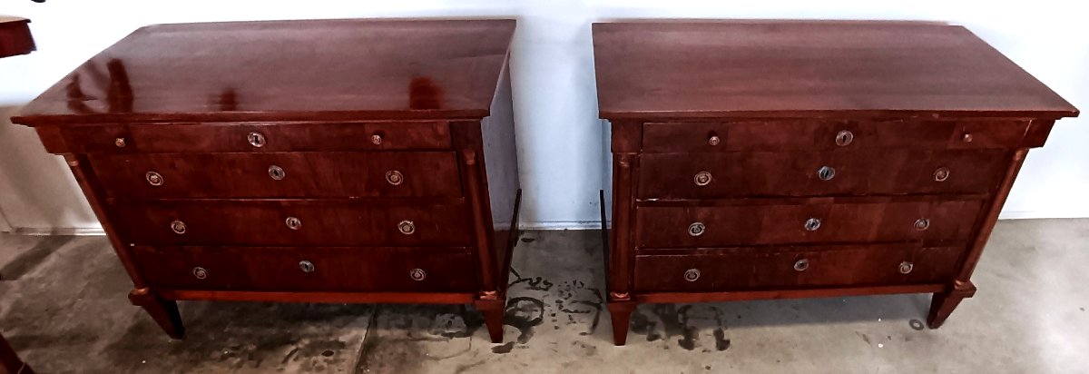  Pair Of Neoclassical Drawers Lombard-photo-6