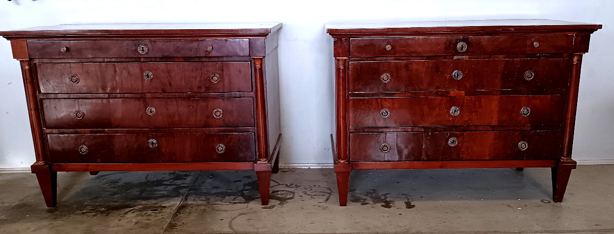 Lombardy: Pair Of Neoclassical Chest Of Drawers