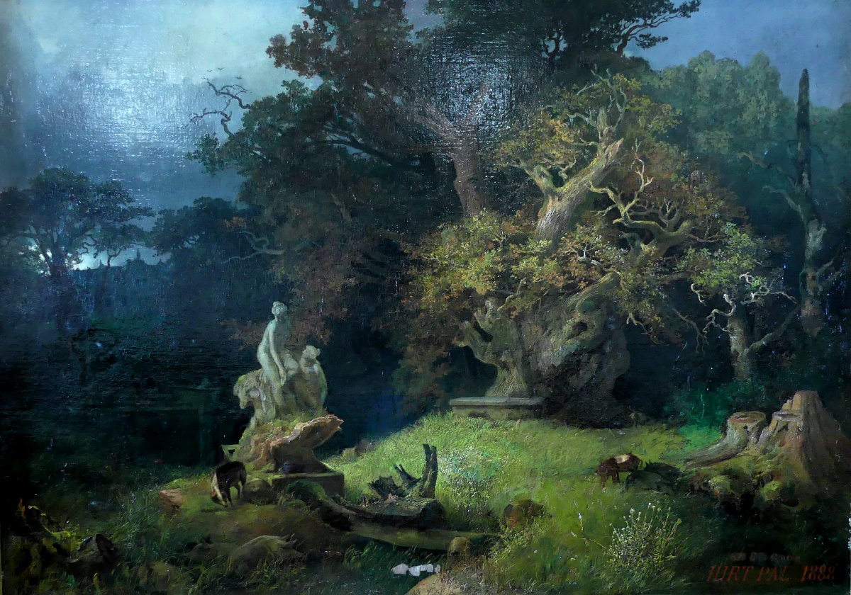 Horti, Pál (1865 - 1907) "PARC DE BUDAPEST"-photo-2