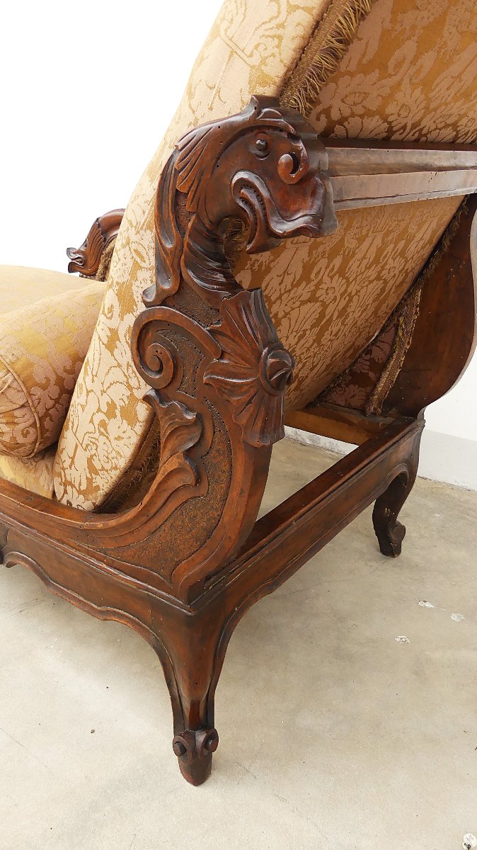 Small 19th-century Chaise Longue-photo-2