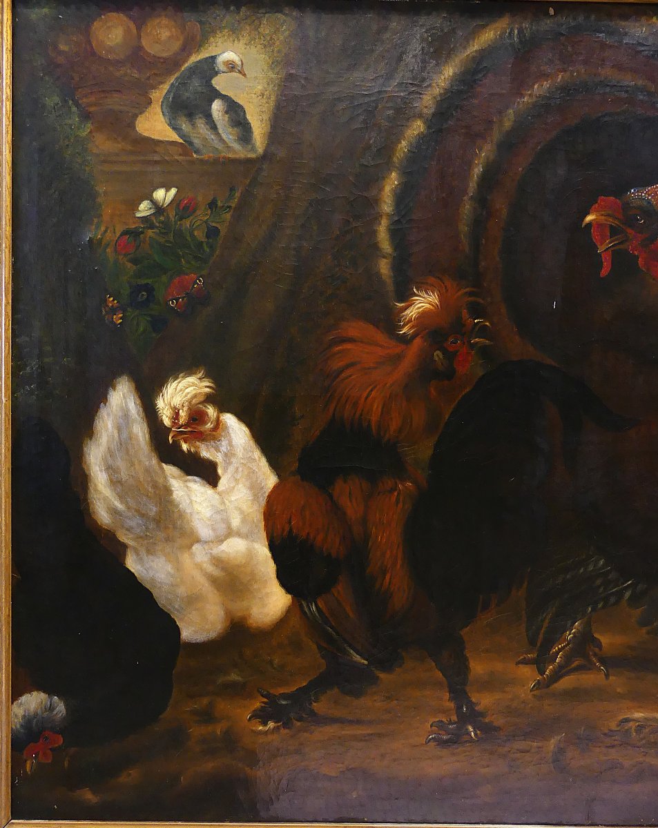"the Dispute Between The Turkey And The Rooster" By Abraham Busschop-photo-2