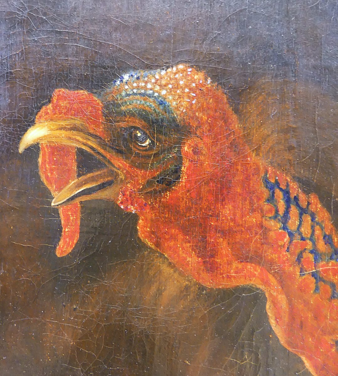 "the Dispute Between The Turkey And The Rooster" By Abraham Busschop-photo-7