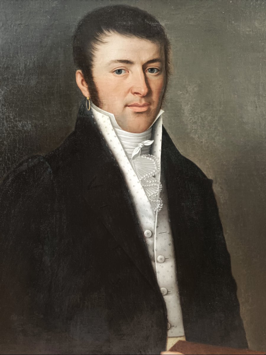 FELIX CORTEY (1760 Valais 1835) PORTRAIT DE VITALE ROSAZZA-photo-2