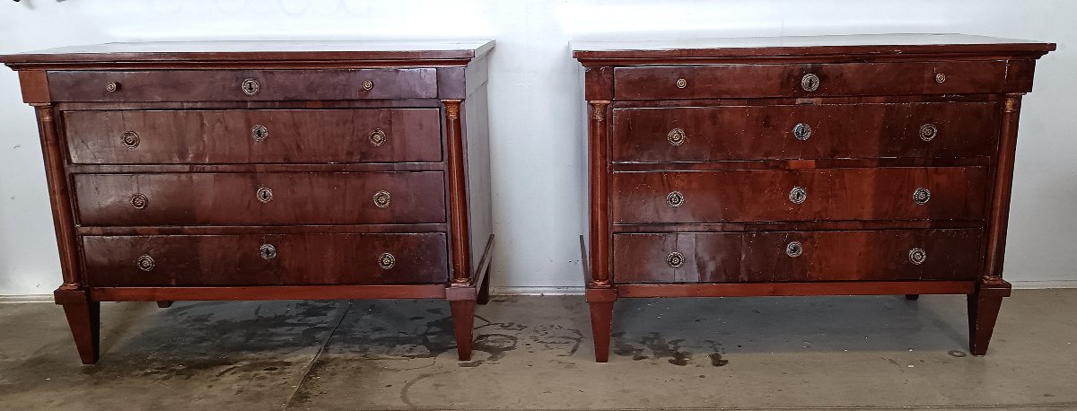 Milan: Pair Of Neoclassical Chest Of Drawers