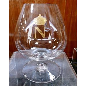 Vintage Baccarat Crystal Large Napoleon Cognac Brandy Snifter Glasses