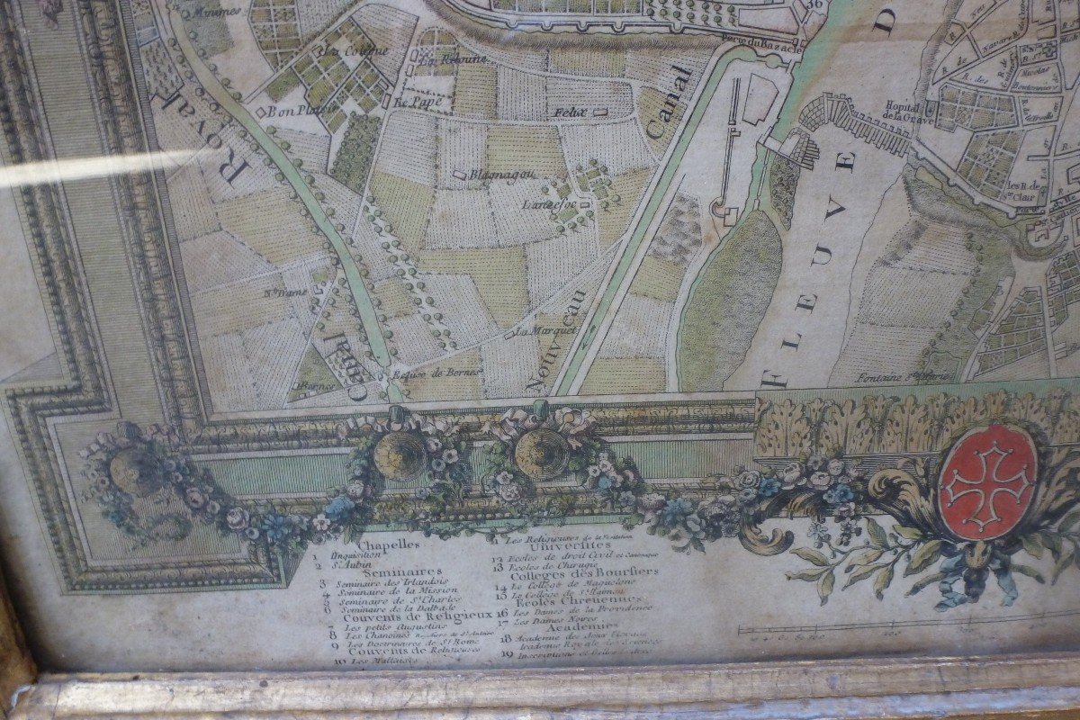 Plan de la ville de Toulouse XVIIIe siecle-photo-2