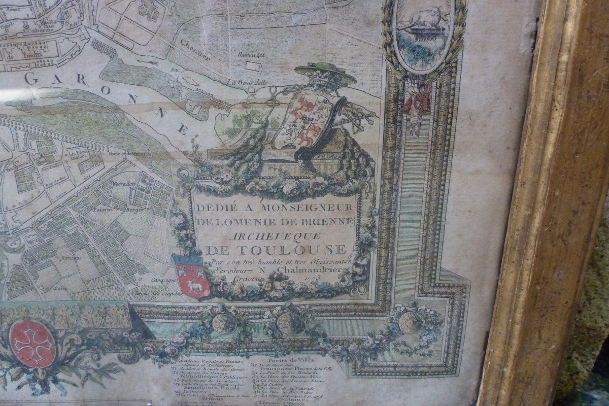 Plan de la ville de Toulouse XVIIIe siecle-photo-4