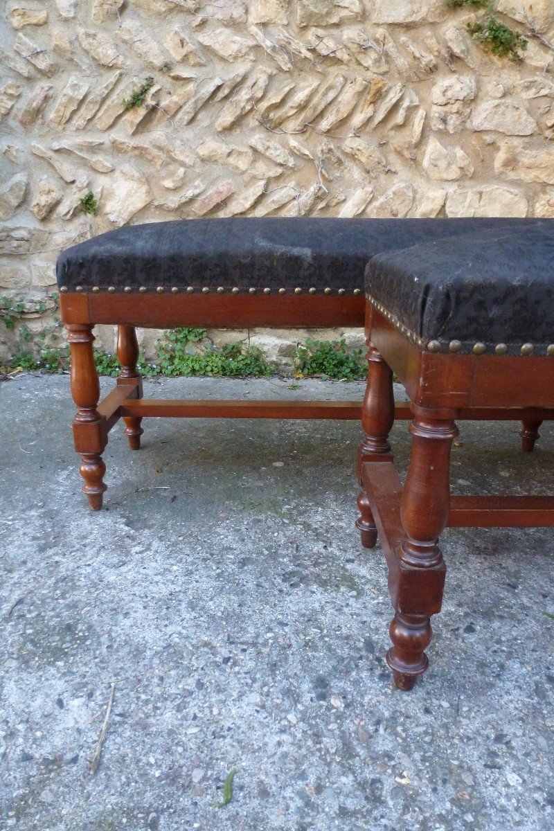 Pair Of Large Hall Benches Circa 1830