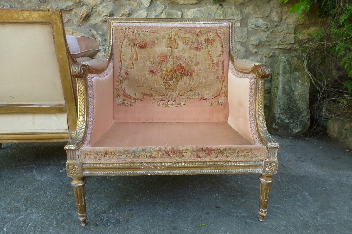 Pair Of L XVI Style Marquises Circa 1860.-photo-2