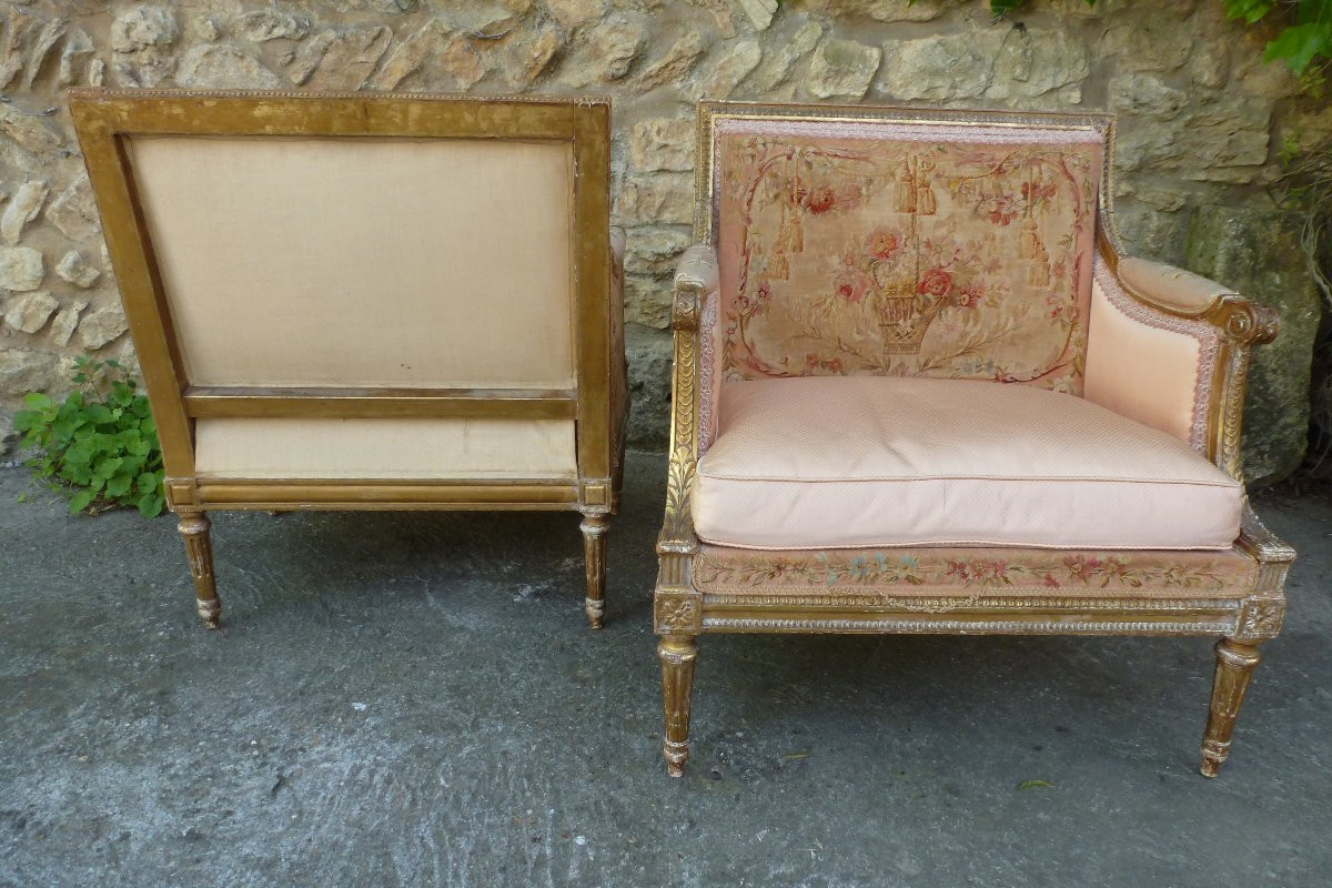 Pair Of L XVI Style Marquises Circa 1860.-photo-3