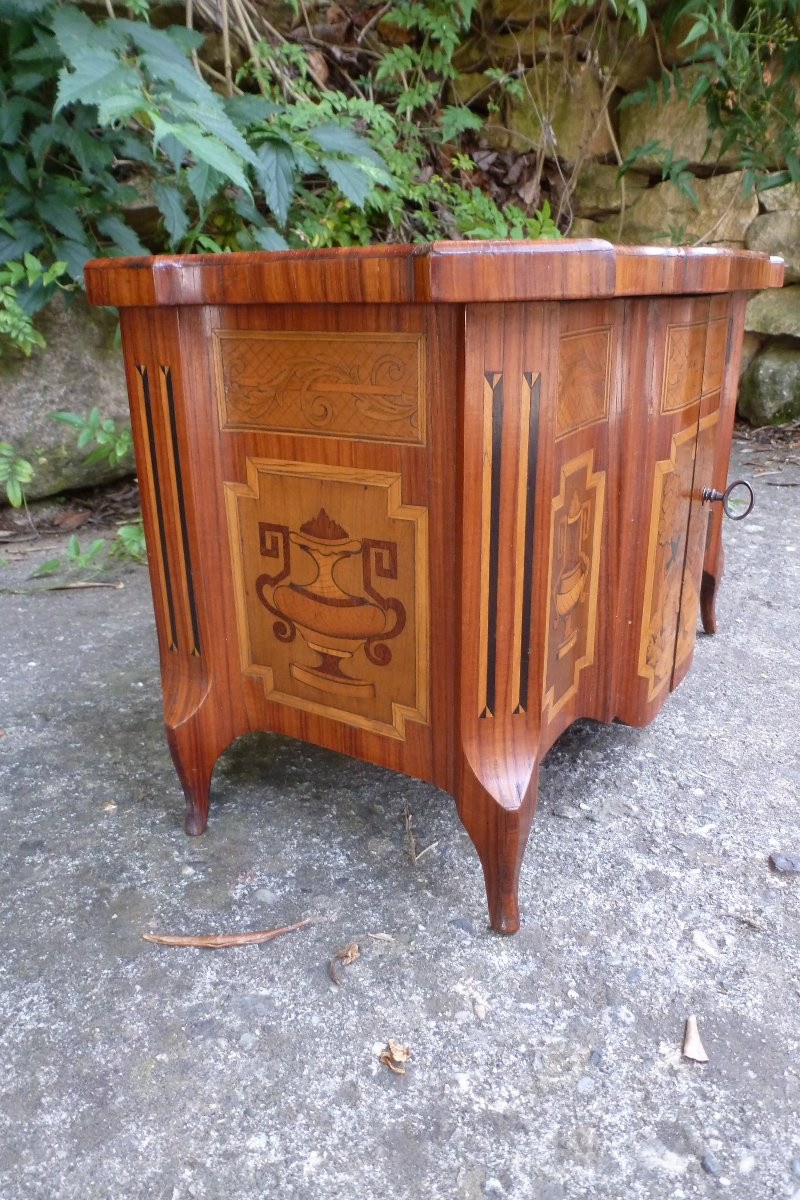 Commode miniature aux armes de France circa 1850-photo-4