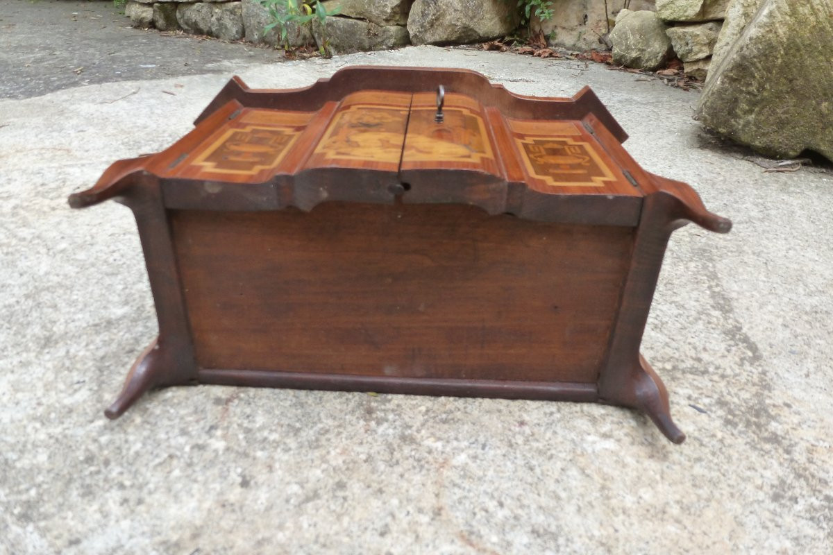 Commode miniature aux armes de France circa 1850-photo-2