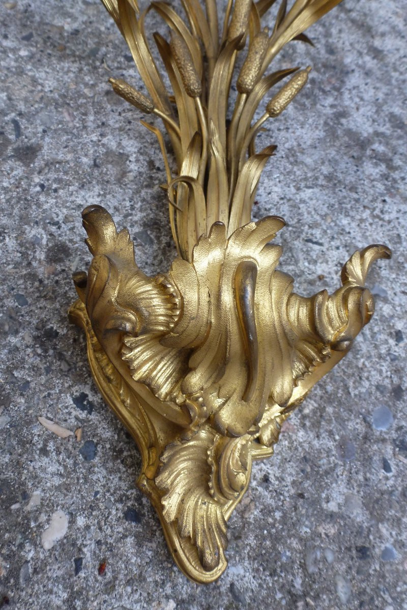 Applique en bronze doré debut XXe siecle-photo-3