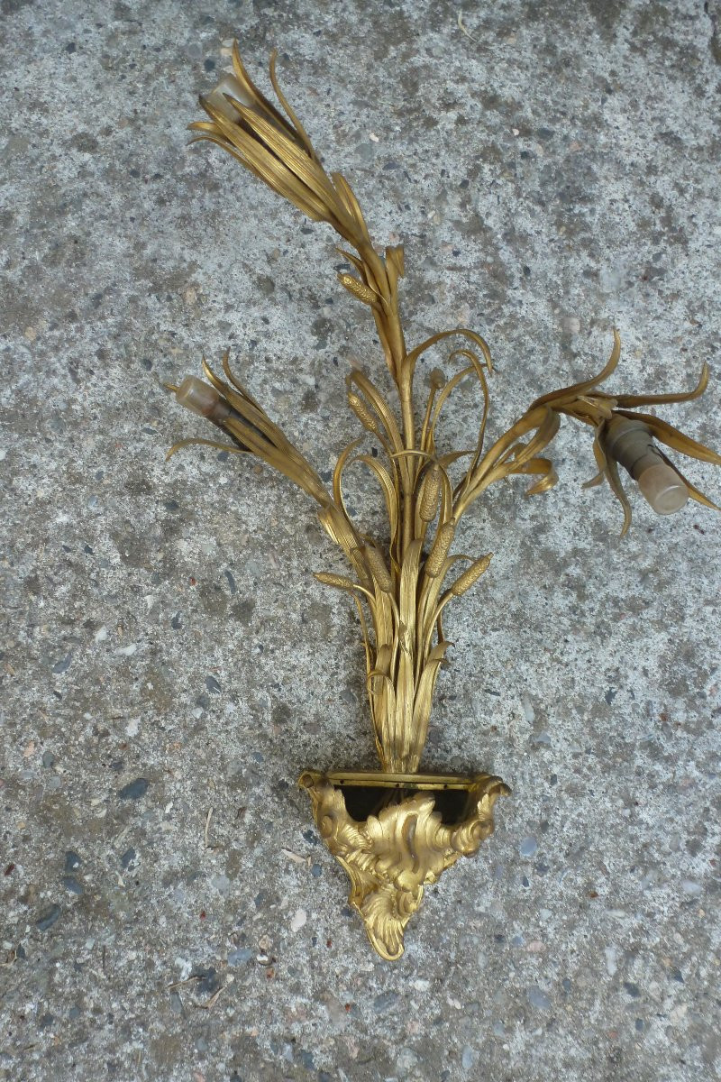 Applique en bronze doré debut XXe siecle-photo-4