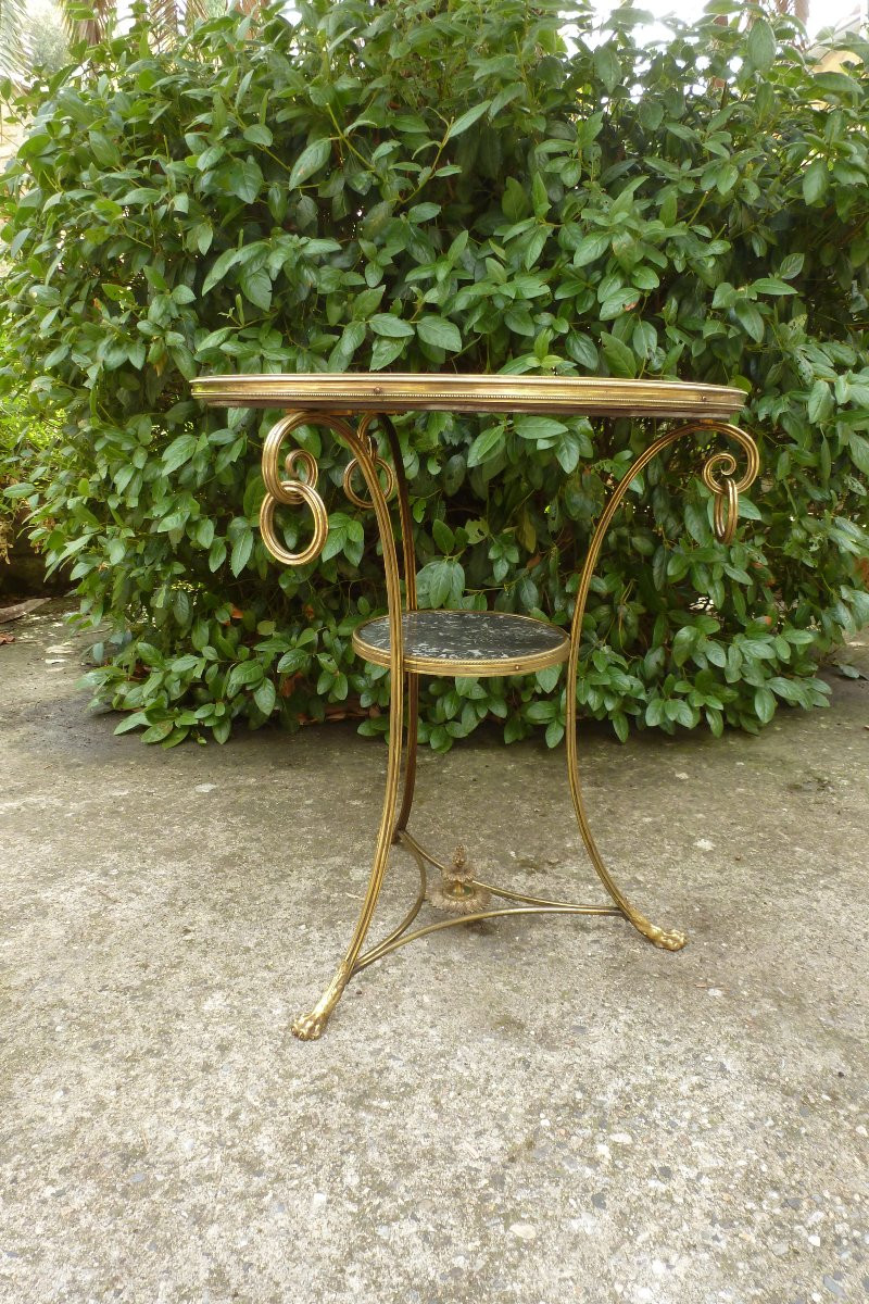 Louis XVI Style Gilt Bronze Pedestal Table-photo-3