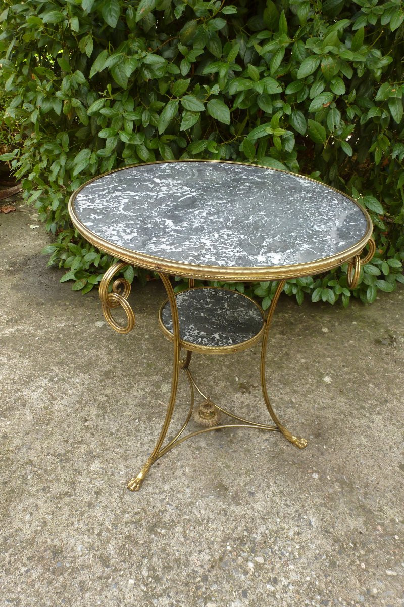 Louis XVI Style Gilt Bronze Pedestal Table-photo-4