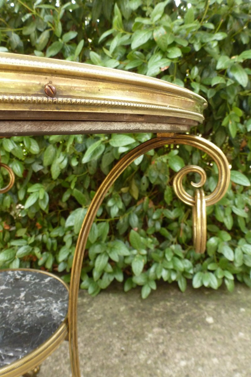 Louis XVI Style Gilt Bronze Pedestal Table-photo-3