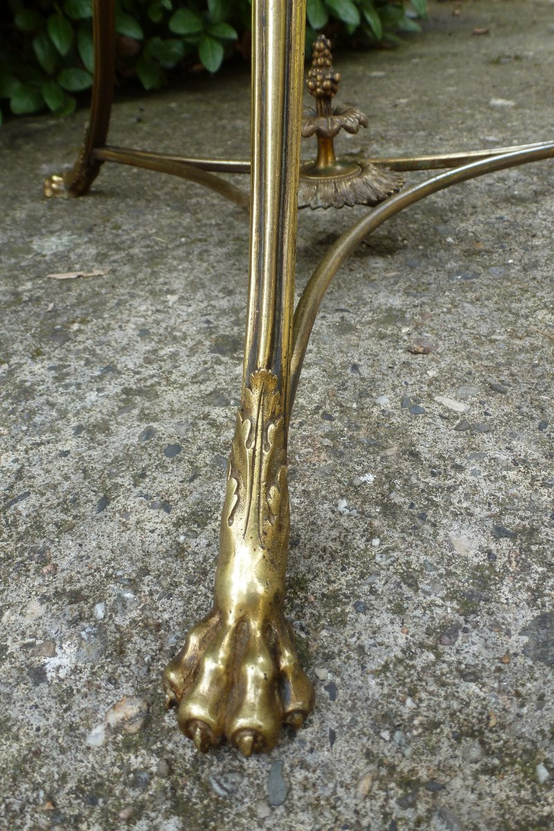 Louis XVI Style Gilt Bronze Pedestal Table-photo-4
