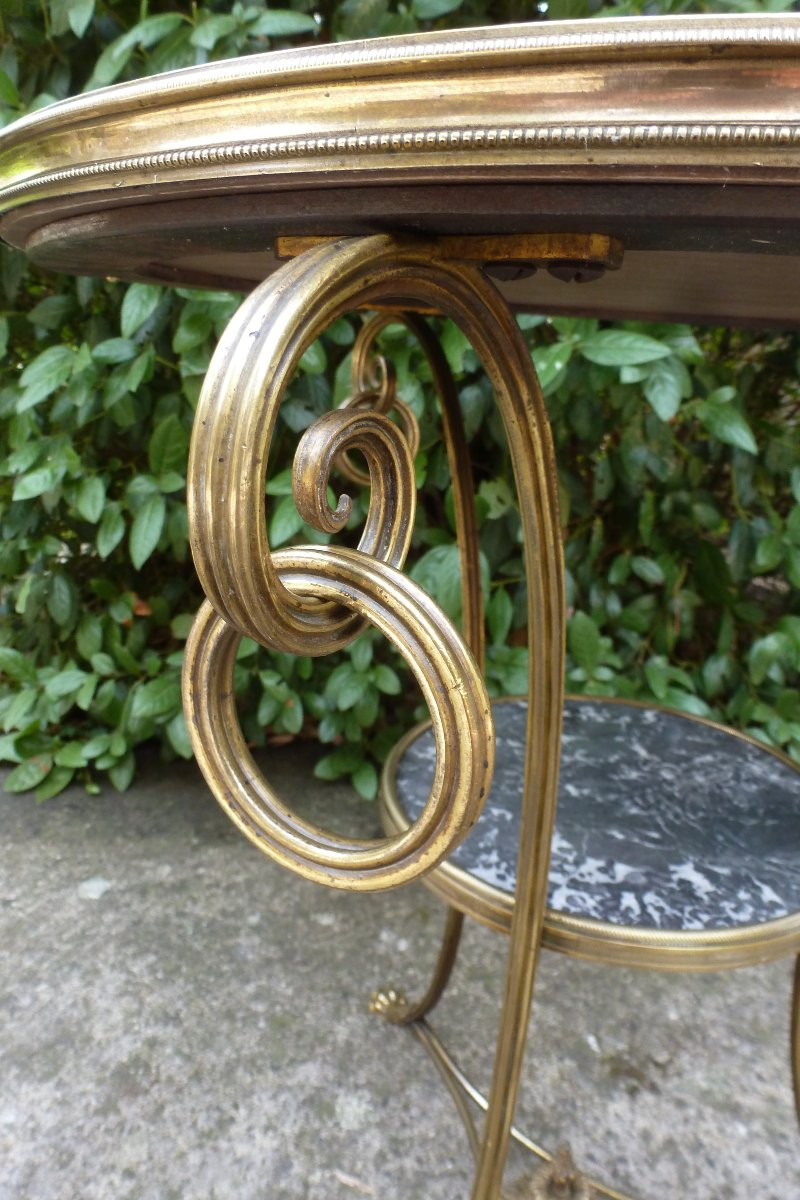 Louis XVI Style Gilt Bronze Pedestal Table-photo-5
