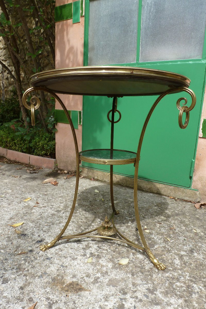 Louis XVI Style Gilt Bronze Pedestal Table-photo-6