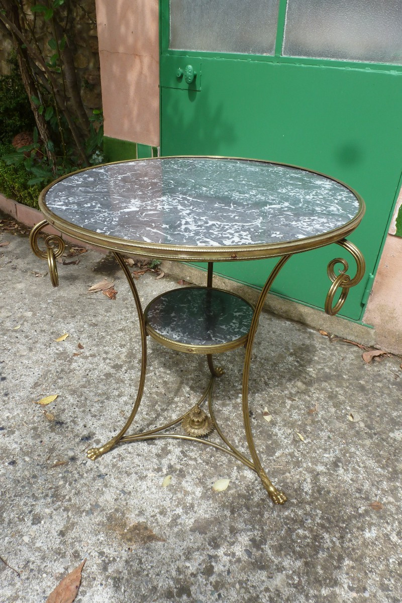 Louis XVI Style Gilt Bronze Pedestal Table