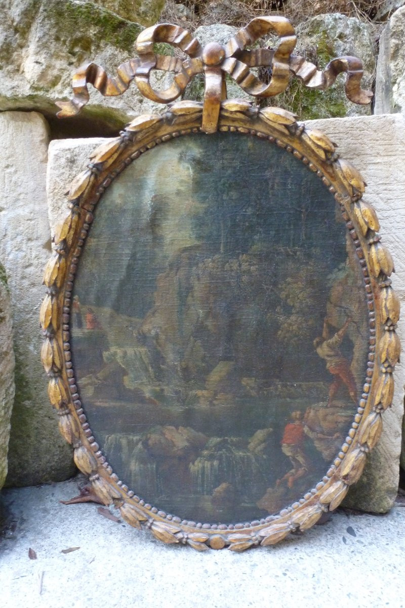 Above Door "the Waterfall" 18th Century-photo-3