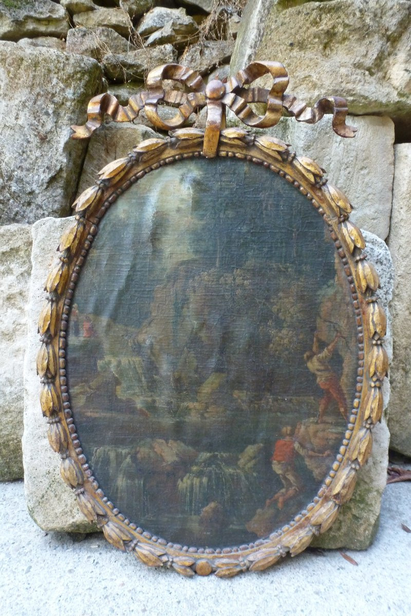 Above Door "the Waterfall" 18th Century-photo-1