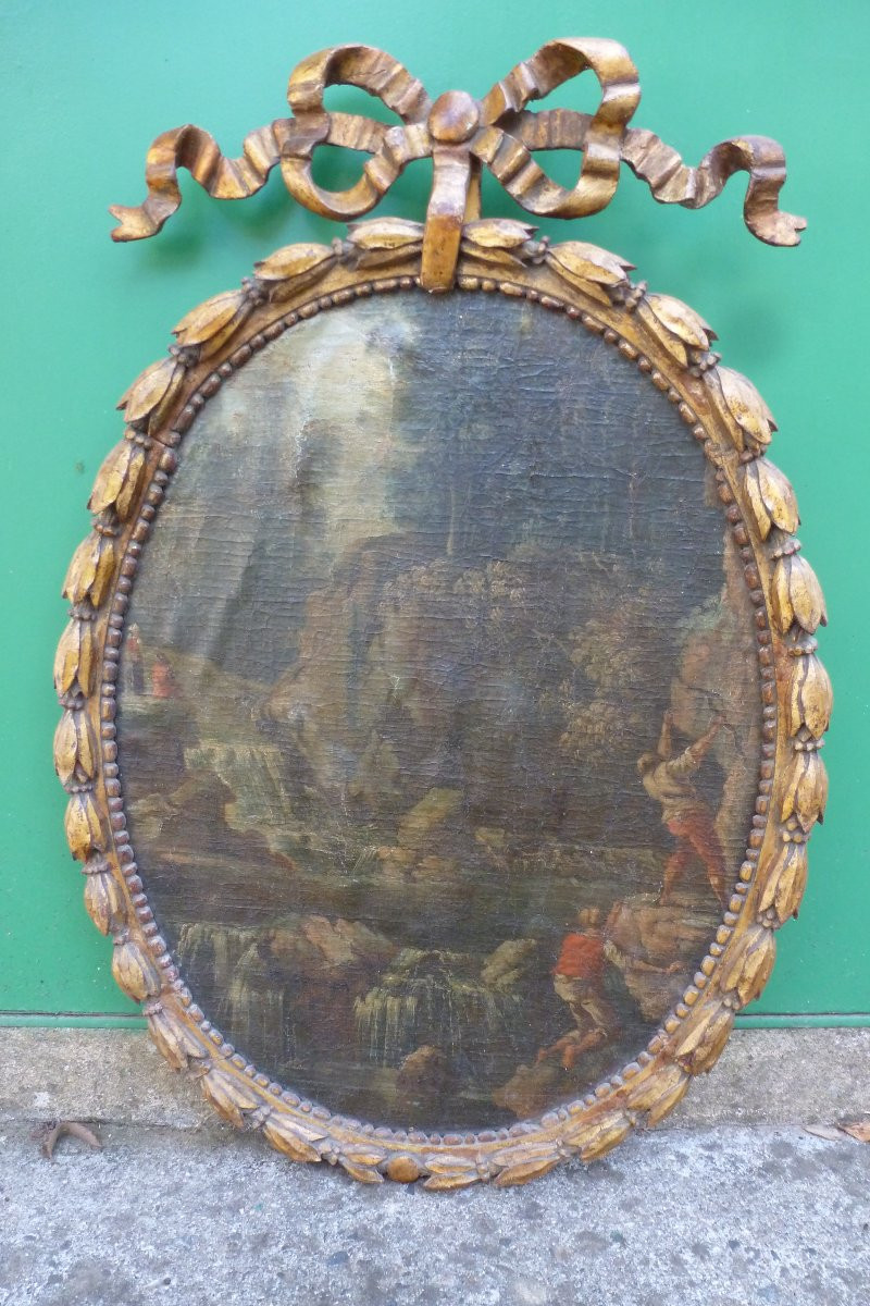 Above Door "the Waterfall" 18th Century-photo-3
