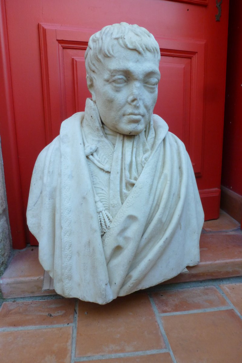 Marble Bust Of Marshal Berthier (1753 - 1815)-photo-3