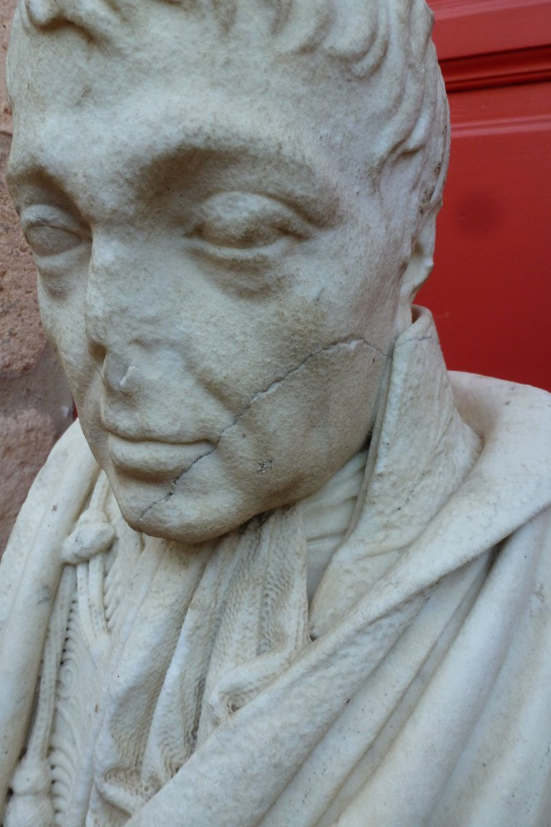 Marble Bust Of Marshal Berthier (1753 - 1815)-photo-5