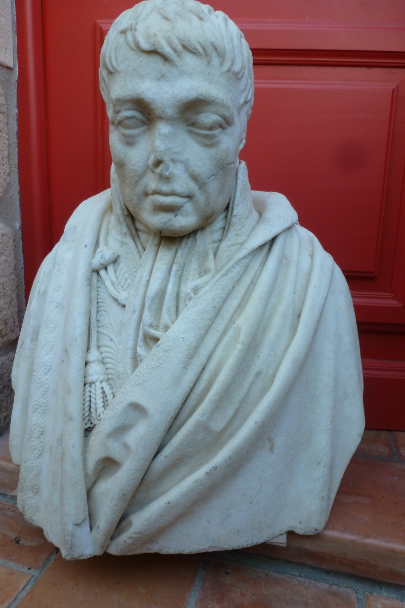 Marble Bust Of Marshal Berthier (1753 - 1815)