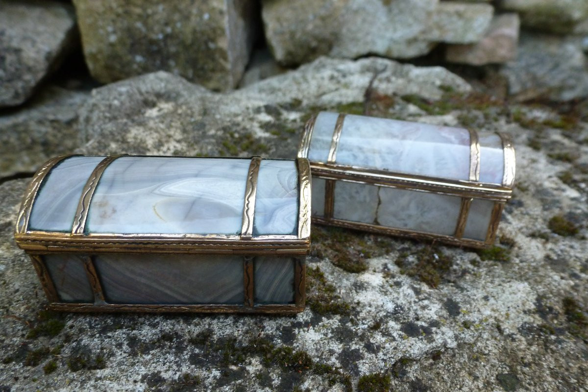 Set Of Two 18th Century Cage Snuff Boxes -photo-3