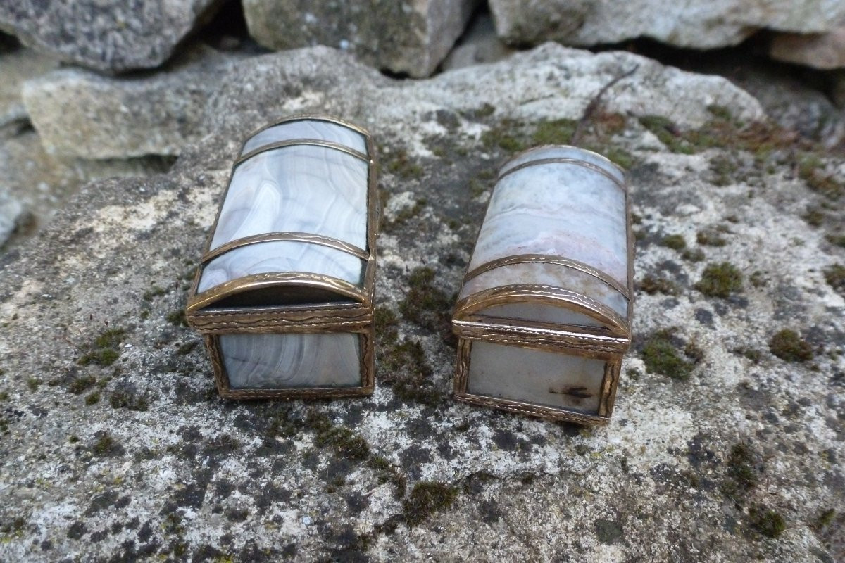Set Of Two 18th Century Cage Snuff Boxes -photo-4