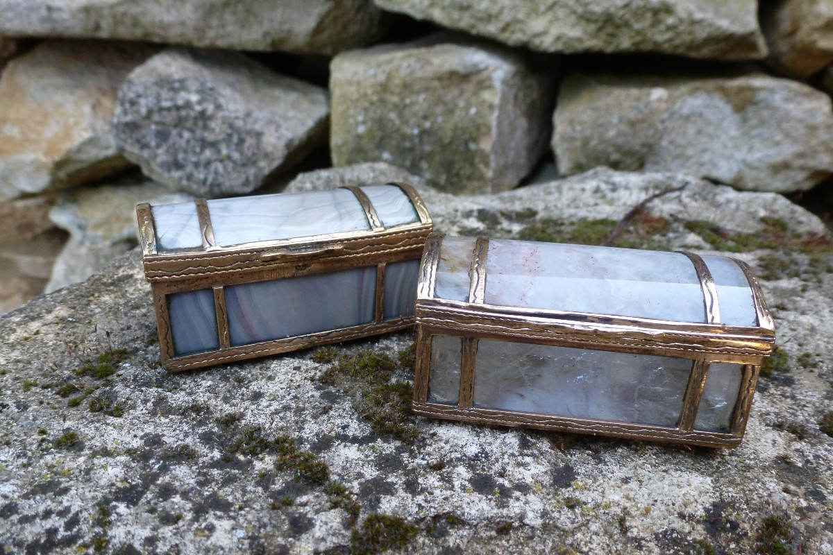 Set Of Two 18th Century Cage Snuff Boxes 