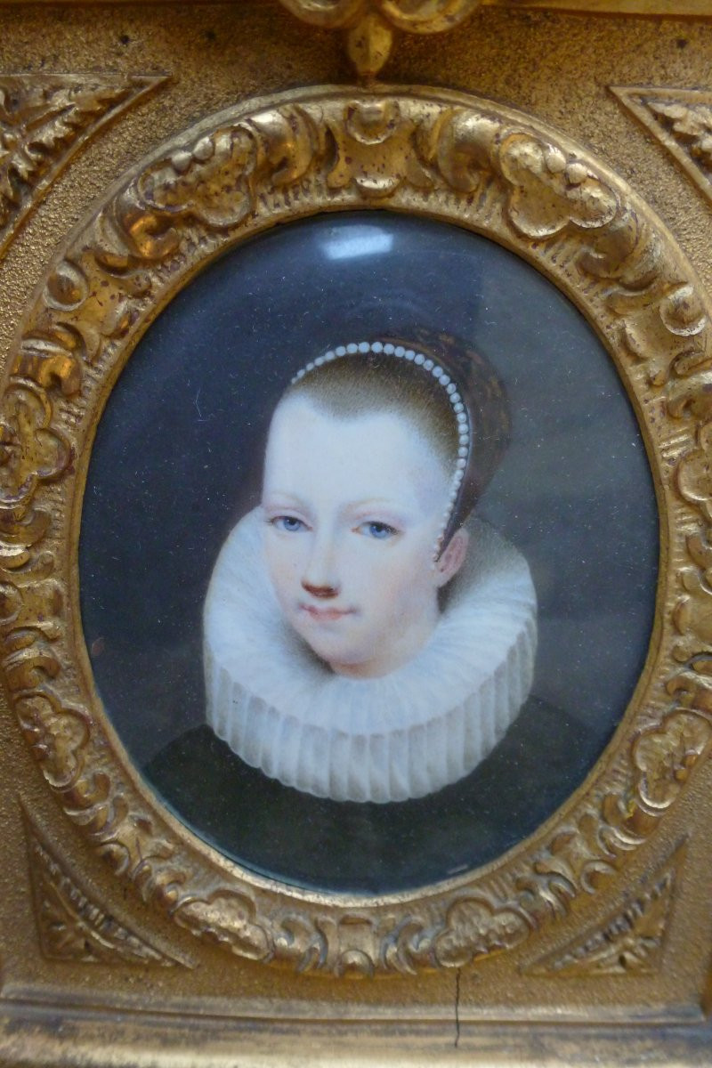 Miniature " Potrait de femme à la fraise "-photo-3