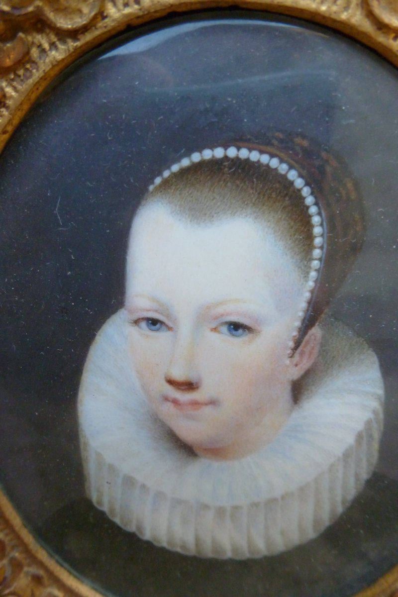 Miniature " Potrait de femme à la fraise "-photo-4